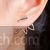 Golden lotus design front back earrings