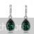 Trendy green austrian crystal drop earrings