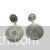 Antique silver double layer round drop earrings