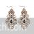 Antique gold hollow design layered earrings