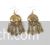 Antique gold round intricate design drop earrings
