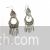 Bohemian leaf tassel earrings in antique silver