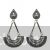 Antique silver geometric drop earrings