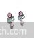 Vintage light pink and grey stud earrings