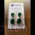 Statement green stone earrings droplet design