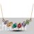 Multi-color crystal choker necklace