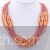 Peach color handmade beads necklace
