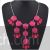Plum Red Gemstone Tassel Necklace