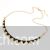 Simple black and golden collar necklace
