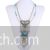 BOHO blue beads tassel necklace