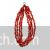 Plum red multilayered beads necklace