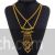 Retro Gold Color Triangle Shape Double Layer Necklace