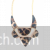 Leopard design blocks necklace