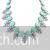 Pastel green studded necklace