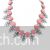 Rose shade studded necklace