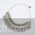 Classic semicircle shaped antique silver necklace