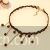 Black crystal irregular tassels choker necklace