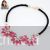 Pink half flower necklace