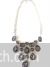 Grey stones droplet design necklace
