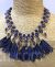 Royal blue fringe necklace