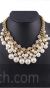 Pearls and rhinestone decorated necklace