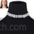 CZ diamond studded choker necklace