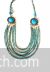 Light blue multilayered beads necklace