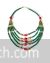 Ethnic look bottle green beads necklace