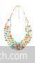 Pastel shades multilayered necklace