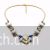 Blue and cream pastel shade necklace