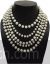 Celebrity style multilayered pearl necklace