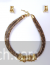 Leather statement necklace with earrings