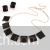 Black square necklace and earrings set