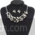 Silver pearl design necklace set