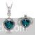 Ocean Heart Titanic Necklace Pendant and Ring set