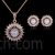 Artificial pearl pendant and earrings set
