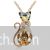 Amazingly designed crystal cat pendant