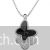 Double buttefly pendant - Black