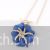Blue flower starfish necklace
