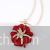 Red flower starfish necklace