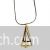 Hollow black and golden geometric shape pendant necklace