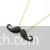 Black moustache necklace