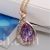 Light purple Austrian Crystal 18k gold plated pendant