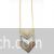 Golden and silver layered pendant with long chain