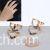 Stylish Gold Color Triangle Shape mid rings set